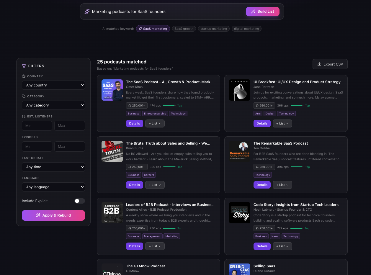 Step 2: Tune the shortlist
