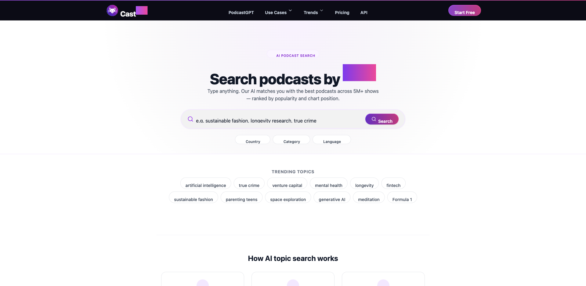 AI Podcast Search